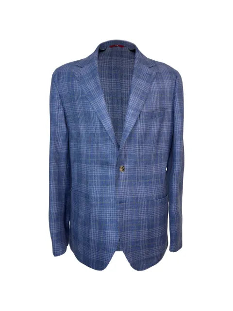 Luciano Barbera plaid-pattern notch-lapel blazer