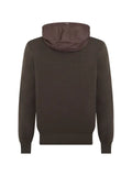 Herno contrast-hood fine-knit hoodie