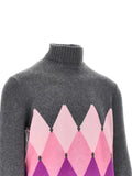 Ballantyne argyle roll-neck knit